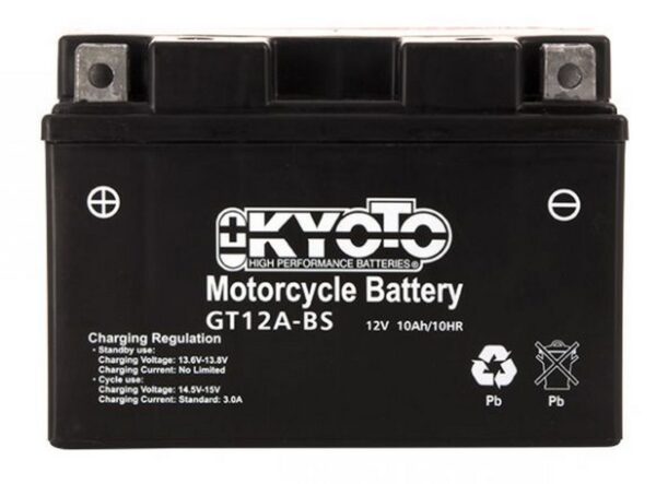Batterie KYOTO YTX12A-BS AGM 12V 10Ah 140A +G 150 X 87 X 105 PACK