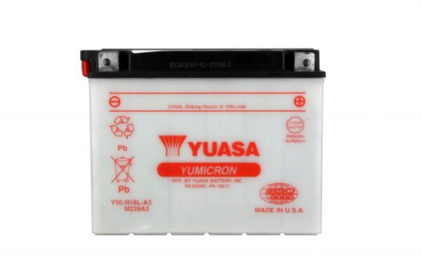 Batterie YUASA Y50-N18L-A3 12V 20Ah 240A +D DG  205 X 90 X 162