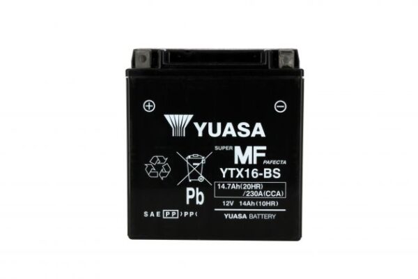 Batterie YUASA YTX16-BS AGM 12V 14Ah 220A +G 150 X 87 X 161 PACK