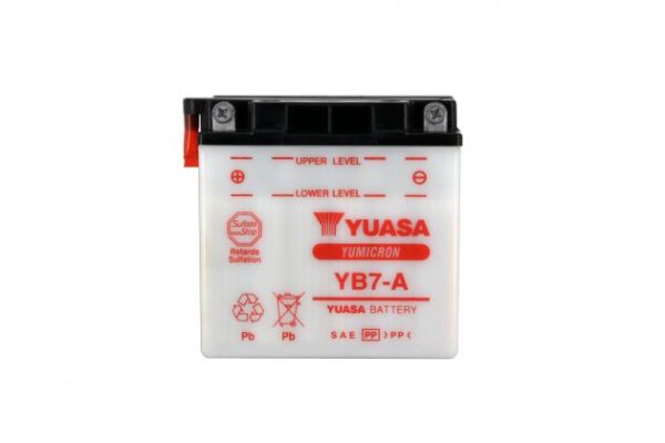 Batterie YUASA YB7-A  12V 8Ah 90A +G 135 X 75 X 133 SECHE