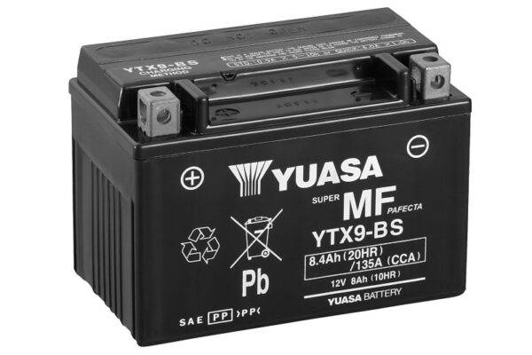 Batterie YUASA YTX9-BS AGM  12V 8Ah 120A+G SLA 150 X 87 X 105 PRETE