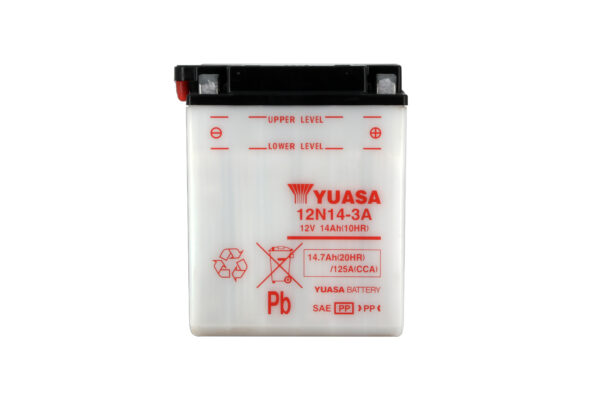 Batterie YUASA 12N14-3A 12V 14Ah 128A +D DG 134 X 89 X 166 SECHE