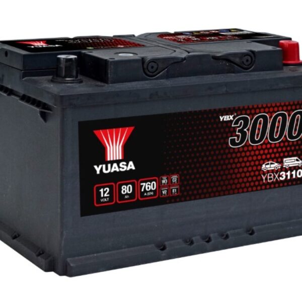 Batterie YUASA YBX3110  12V 80Ah 740A LB4 +D 315 X 175 X 175