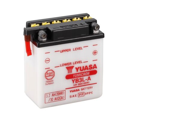 Batterie YUASA YB3L-A  12V 3Ah 32A +D  98 X 56 X 110 SECHE