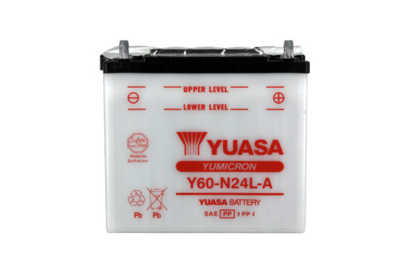 Batterie YUASA Y60-N24L-A 12V 24Ah 280A +D DG  184 X 124 X 175 SECHE