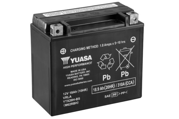 Batterie YUASA YTX14H-BS AGM 12V 12Ah 240A+G-SLA 150 X 87 X 145 PRETE