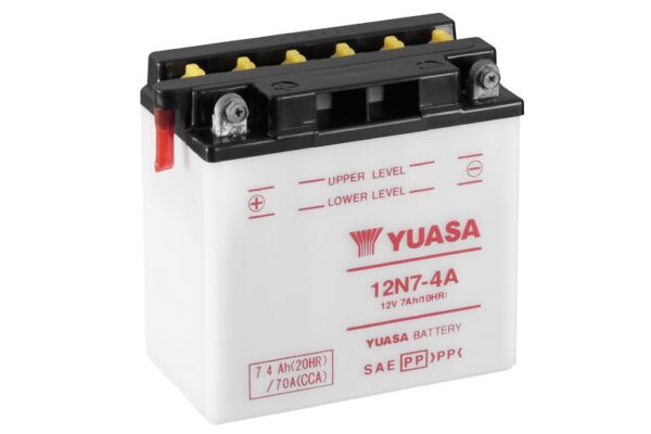 Batterie YUASA 12N7-4A 12V 7Ah 74A +G DG  135 X 75 X 133 SECHE