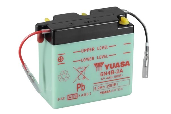Batterie YUASA 6N4B-2A 6V 4Ah +G DD  102 X 48 X 96 PACK
