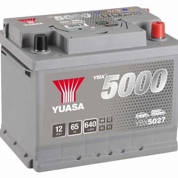 Batterie YUASA YBX5027 12V 65Ah 640A+D  L2 242X175X190