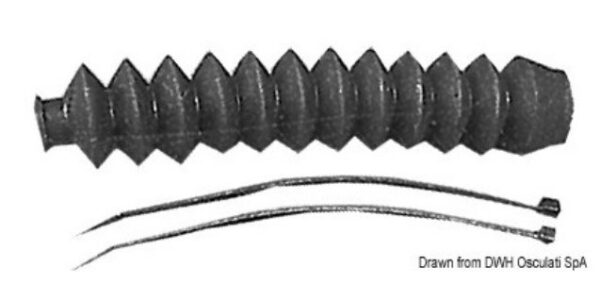 Soufflet plastique D72mm pour passage de câbles noir