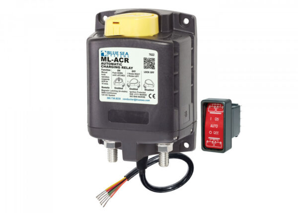 Coupe-batterie BLUE SEA 500A relais bistable 12v cde man. + inter7700