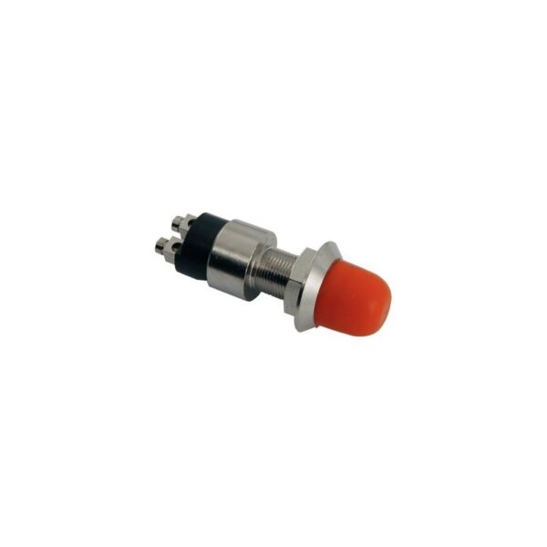 Poussoir 12/24v 30A étanche D14mm capuchon rouge