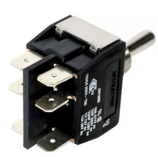 Micro interrupteur à levier OFF-ON métal chromé bipolaire
