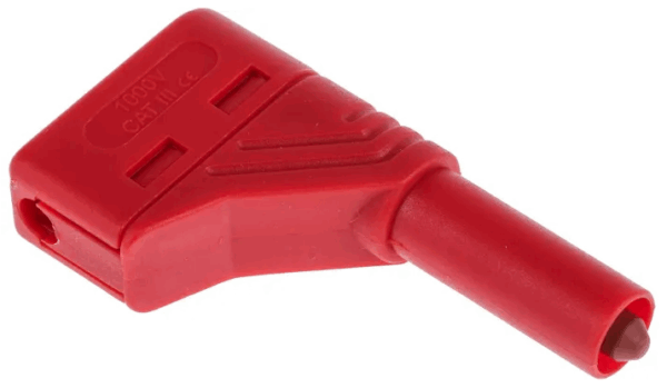 Fiche banane mâle HIRSHMANN 4mm rouge