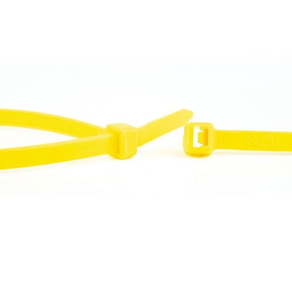 Paquet de colliers rilsans 2,5x98mm jaune (100pcs)