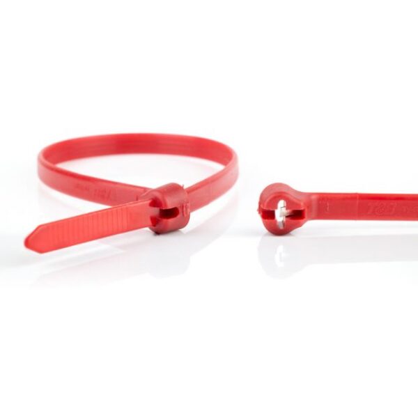 Paquet de colliers rilsans 3,6x140mm rouge (100pcs)