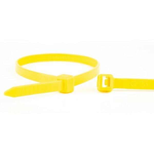Paquet de colliers rilsans 3,6x200mm jaune (100pcs)