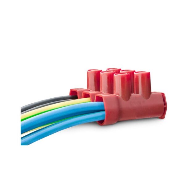 Barrette de connexion VTE 350A 4plots 10mm rouge
