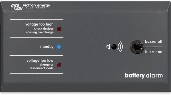Tableau de signalisation VICTRON GX  alarme tension de batterie