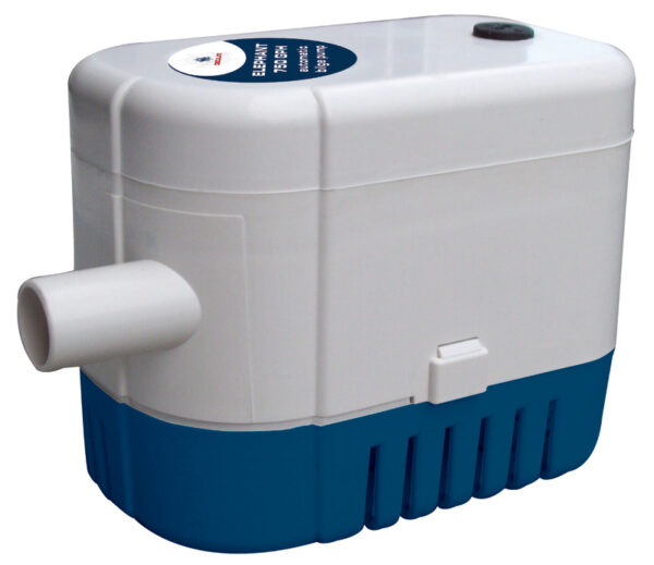 Pompe de fonde de cale automatique ELEPHANT 12V 75L/mn sortie 29mm
