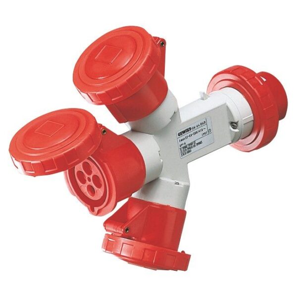 Prolongateur GEWISS 32A 400v 3P+N+T plastique rouge