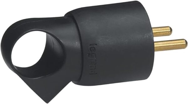 Fiche mâle 24v 2P 200A plastique noire