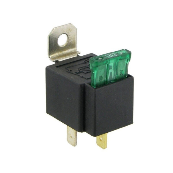 Relais WEHRLE 12V 30A 4 bornes avec fusible 30A