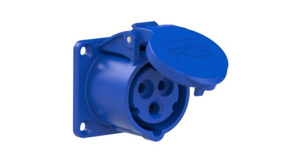 Prise femelle CEE, Bleu, 3P, 4mm², 16A, IP54, 230v