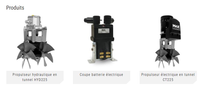 Propulseur MAX POWER 24v 15kw/20cv 2 hélices CT225