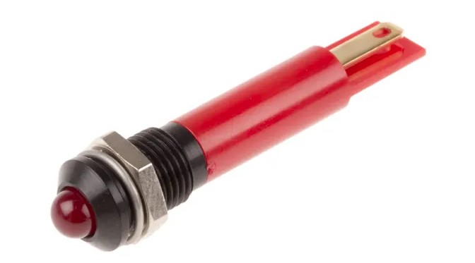 Voyant D10/P8mm led clignotante 24v rouge avec fils