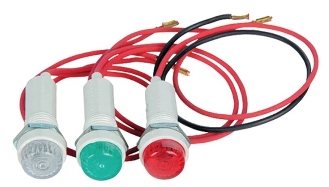 Voyant D10/P8mm led 24v rouge avec fils