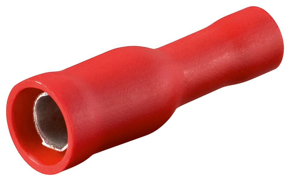 Cosse thermo cylindrique femelle rouge diam 4 (0,25 à 1,5mm2)