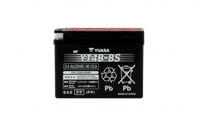 Batterie YUASA YT4B-BS  AGM 12V 2.3Ah 20A +G 114 X 39 X 85 PACK