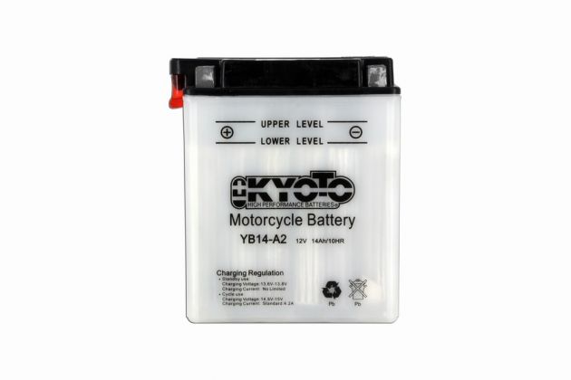 Batterie KYOTO YB14-A2  12V 14Ah 190A +G DG 134 X 89 X 166 PACK