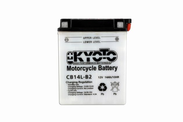 Batterie KYOTO YB14L-B2 12V 14Ah 190A +D DD  134 X 89 X 166 PACK