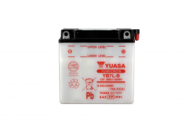 Batterie YUASA YB7L-B 12V 8Ah 90A +D 135 X 75 X 133 SECHE