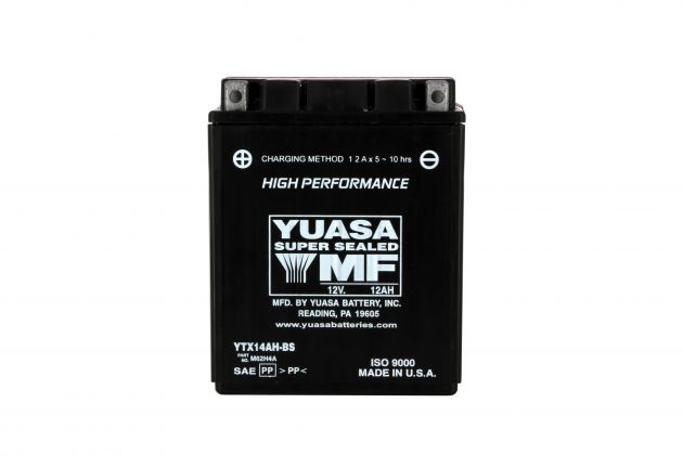 Batterie YUASA YTX14AH-BS AGM 12V 12Ah +G 134 X 89 X 166 PACK