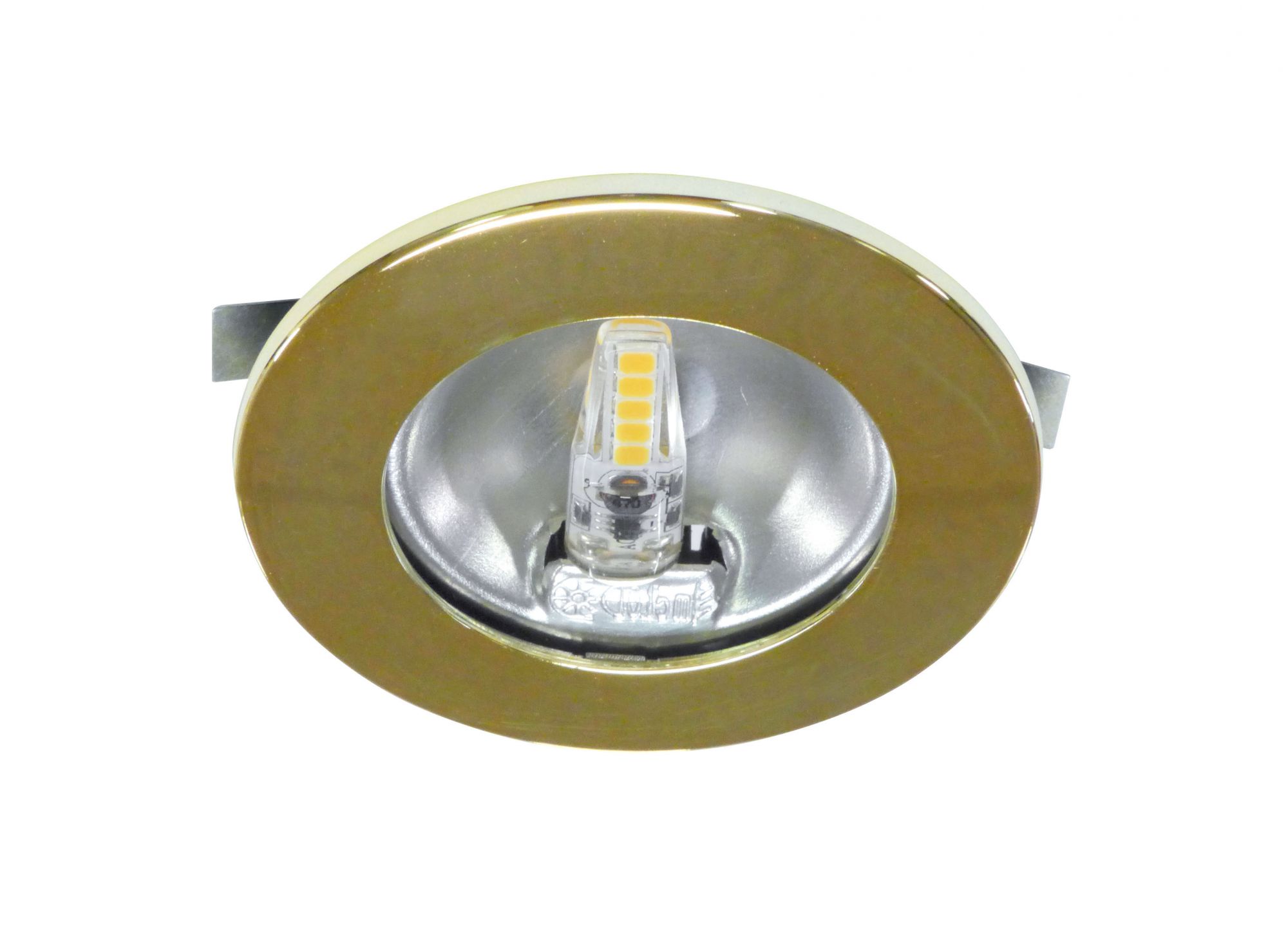 Spot rond 4 leds Blanc LALIZAS 12/24v D75mm doré
