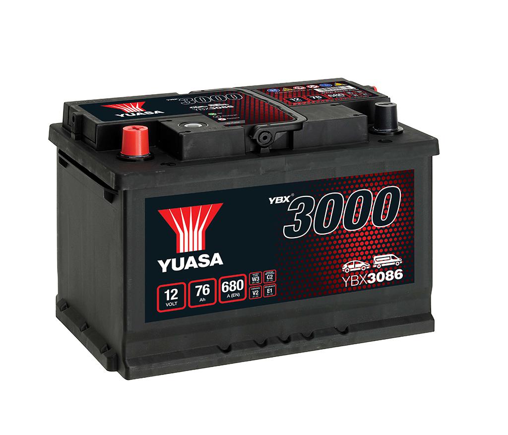 Batterie YUASA YBX3086 12V 75Ah 650A +G L3G 278 X 175 X 190