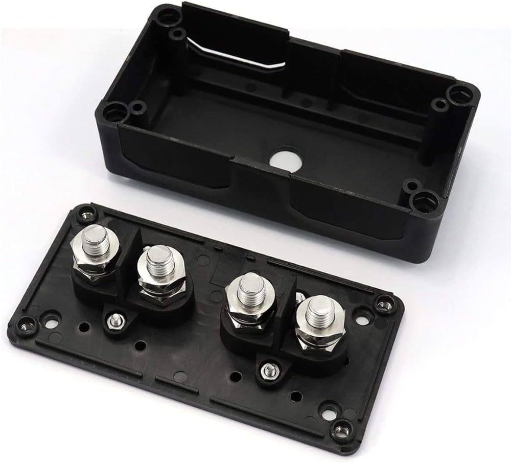 Boite à 4 connexions BEP 200A M10 à vis pour négatif