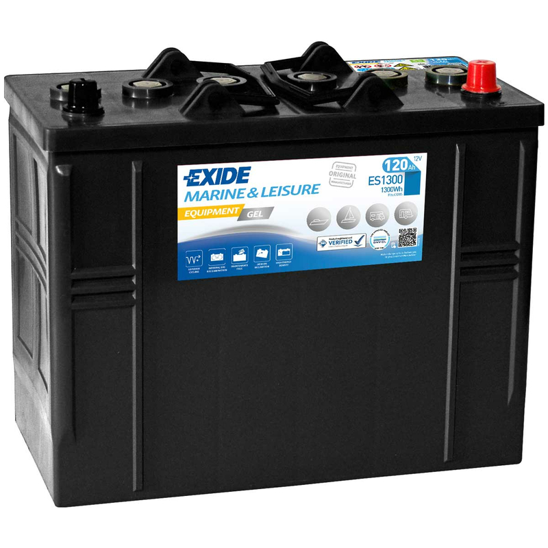 Batterie EXIDE GEL  12v 120Ah 750A +D 349 X 175 X 290