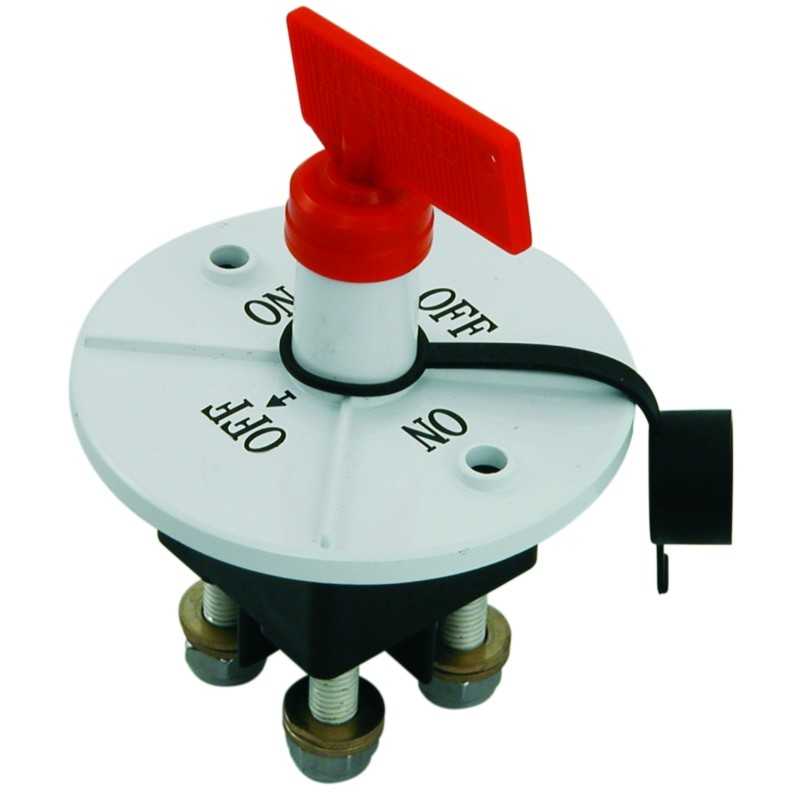 Coupe-batterie CORMAR 75A à véritable clé amovible M10 marine BLANC