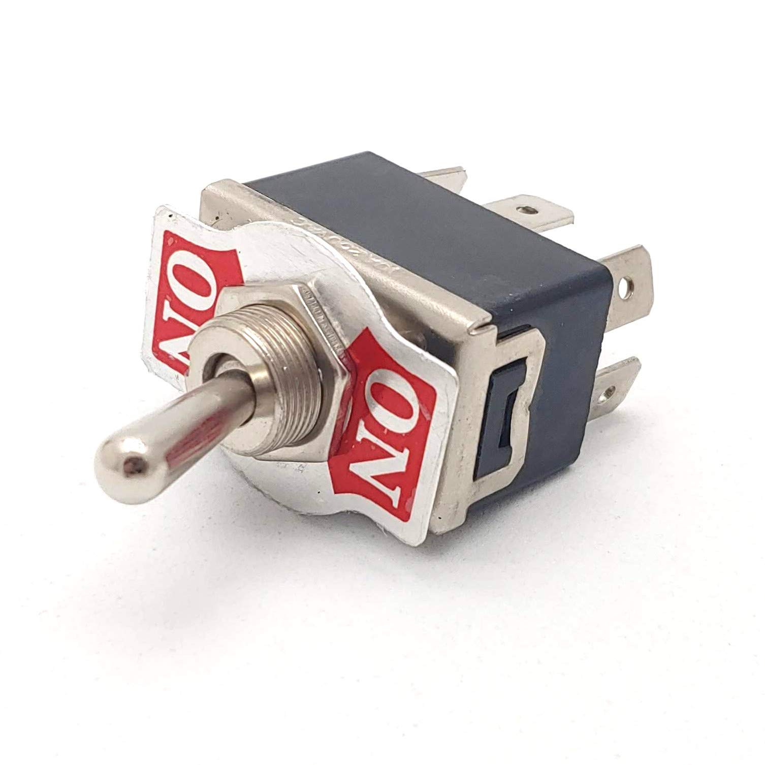 Interrupteur à levier ON-ON métal chromé faston bipolaire