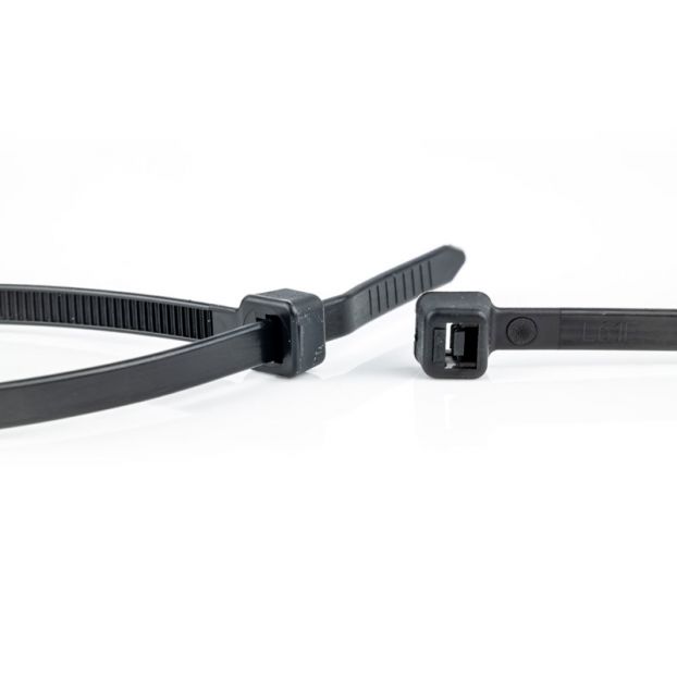 Paquet de colliers rilsans 4,8x190mm noir (100pcs)