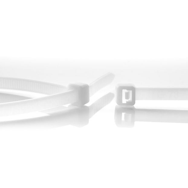 Paquet de colliers rilsans 4,8x190mm blanc (100pcs)