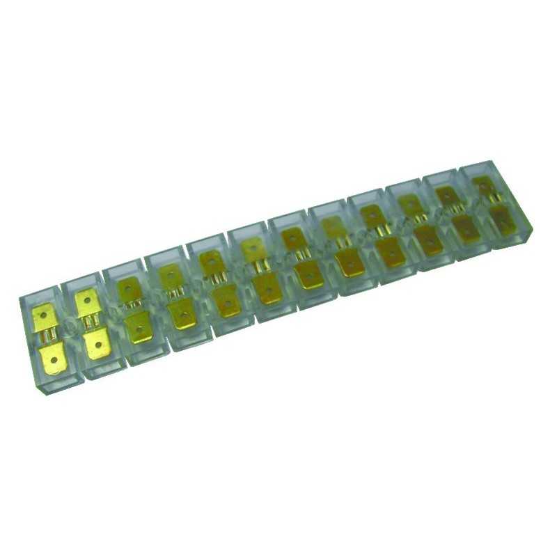 Barrette de connexion divisible 12 cosses plates