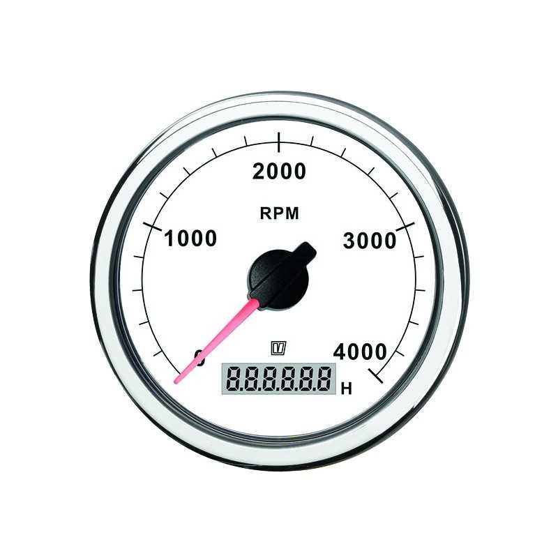 Horamètre SAN GIORGIO 8/32v chromé/blanc