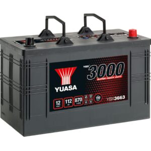 Batterie YUASA YBX3663 12V 112Ah 870A +D (GC13D) 346 X 173 X 234
