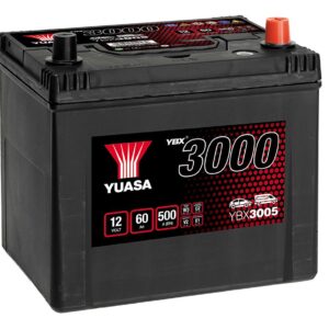 Batterie YUASA 12V 60Ah 500A +D D23 YBX3005 231 X 173 X 225