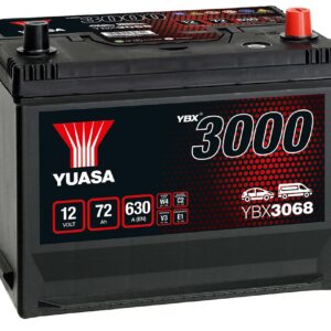 Batterie YUASA 12V 72Ah 630A +D D26 YBX3068 269 X 174 X 223